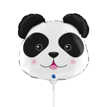 10 Miniballoons Airfilled - Panda Head (Unverpackt)