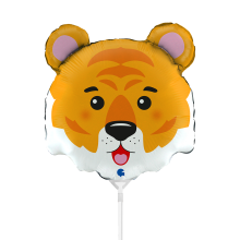 10 Miniballoons Airfilled - Tiger Head (Unverpackt)