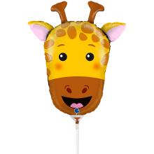 10 Miniballoons Airfilled - Giraffe Head (Unverpackt)