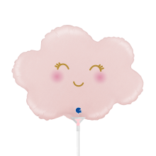 10 Miniballoons Airfilled - Cloud Satin Pastel Pink (Unverpackt)