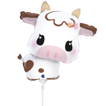 10 Miniballoons Airfilled - Cute Cow (Unverpackt)