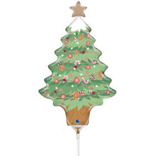10 Miniballoons Airfilled - Christmas Tree (Unverpackt)