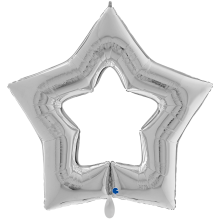 1 Balloon XXL - Linky Star - Silver