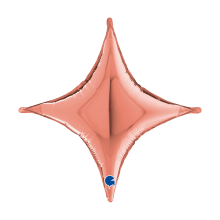 1 Balloon - Deco-Concave Cross - Rose Gold