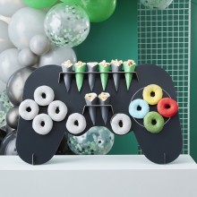 1 Treat Stand - 3D Controller Shaped with Dowels and Cones - Black