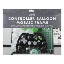 1 Balloon Mosaic - Controller Shaped with Balloons & Customisable Buttons - Black, Green & Grey