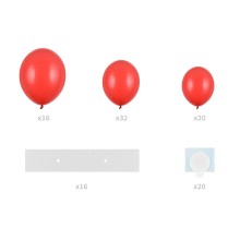 1 Ballonset - Herzbogen - Red