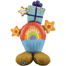 1 Balloon XXL - The Standups - Rainbow Cupcake