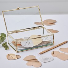 1 Guest Book - Glass Box with Hearts