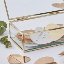 1 Guest Book - Glass Box with Hearts