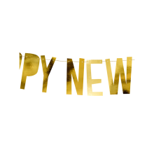 1 Bannergirlande - Happy New Year Festive