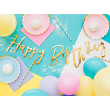 1 Bannergirlande - Happy Birthday - Gold