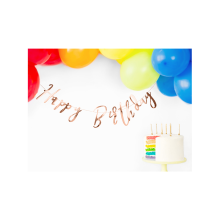 1 Bannergirlande - Happy Birthday - Rosegold