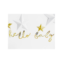 1 Bannergirlande - hello baby - Gold