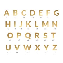 1 Bannergirlande - Alphabet Garland - Gold