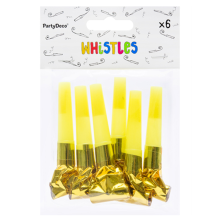 6 Partytröten - Gold