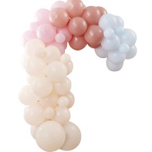 1 Balloon Arch Backdrop- Rainbow - Muted Pastels