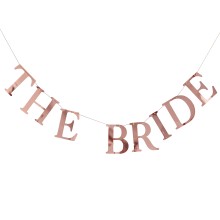 1 Bunting - The Bride Peg Bunting - Rose Gold