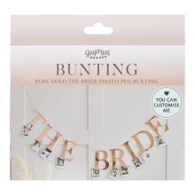 1 Bunting - The Bride Peg Bunting - Rose Gold