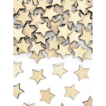 50 Holzkonfetti - Sterne