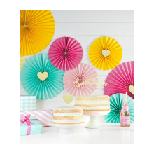 6 Cake Topper - Glitter Hearts Gold