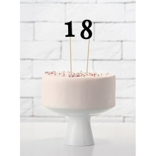 11 Cake Topper - Zahlenreihe - Schwarz