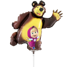10 Miniballoons Airfilled - Masha and The Bear (Unverpackt)