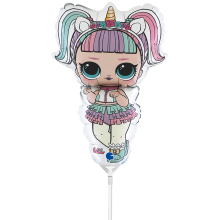 10 Miniballoons Airfilled - LOL Surprise - Unicorn (Unverpackt)