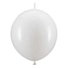 20 Girlandenballons - Ø 33cm - Weiß