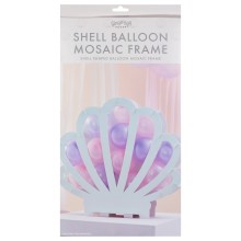 1 Balloon Mosaic - Shell Shaped with Balloons - Pink and Lilac