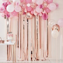 5 Rose Gold Confetti Filled `Hello 18` Balloons