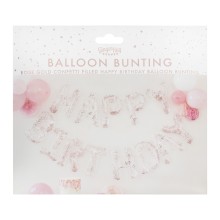 1 Clear Foil Letter Confetti Filled Balloons