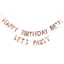 1 Rose Gold Customisable Bunting