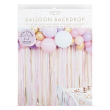 1 Pastel Streamer and Balloon Backdrop