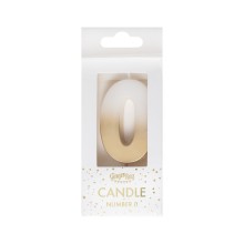 1 Gold Ombre Number Candle - 0