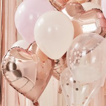 12 rose gold and blush balloon bundle