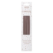 12 Candles - Tall Candles - Rose Gold