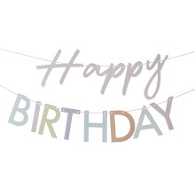 1 Bunting - Pastel Happy Birthday