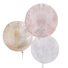 3 Balloons - Mix Metallic Glitter Orbs
