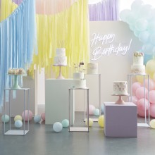 3 Balloons - Double Stuffed Pastel Confetti Balloons