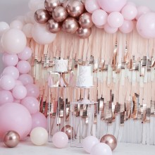 1 Balloon Arch - Pink and Rose Gold