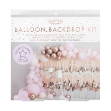 1 Balloon Arch - Pink and Rose Gold