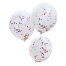 3 Balloon Bundle - Double Stuffed - Rainbow Shred