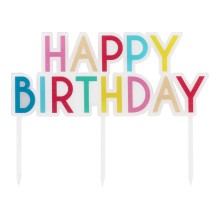 1 Cake Topper - Happy Birthday - Brights