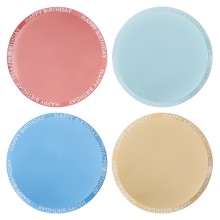 8 Eco Paper Plates - Happy Birthday Rim - Mixed Colours