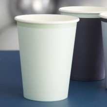 8 Eco Paper Cups - MIXed Pack - Blue