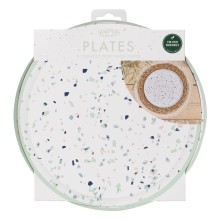 8 Eco Paper Plates - Terrazzo