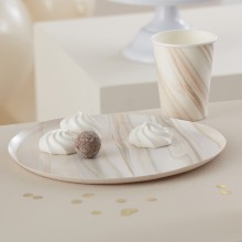 8 Paper plate - Natural Marble