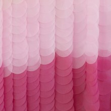 1 Backdrop - Tissue Paper Discs - Pink Ombre