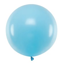 1 Riesenballon - Ø 60cm - Pastell - Hellblau